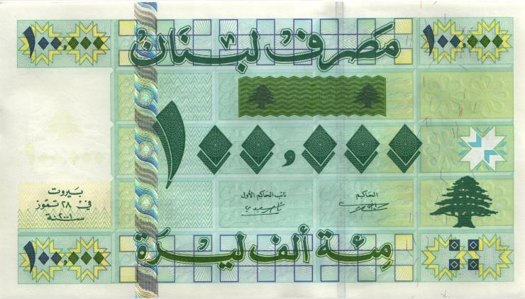 Libanon / Lebanon P.083 100.000 Livres 2001 (1) 