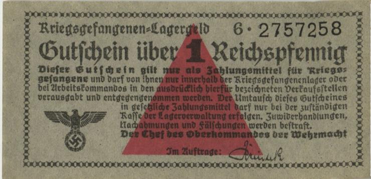 R.515: Kriegsgefangenengeld 1 Reichspfennig (1939) (1) Serie 6 