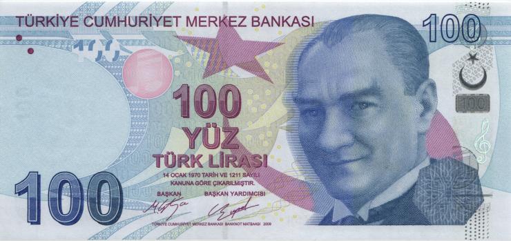 Türkei / Turkey P.226c 100 Lira 2009 (2017) (1) 