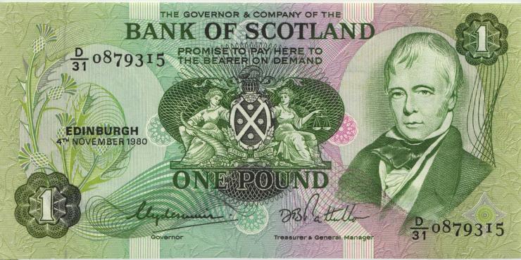 Schottland / Scotland P.111d 1 Pound 4.11.1980 (1) 