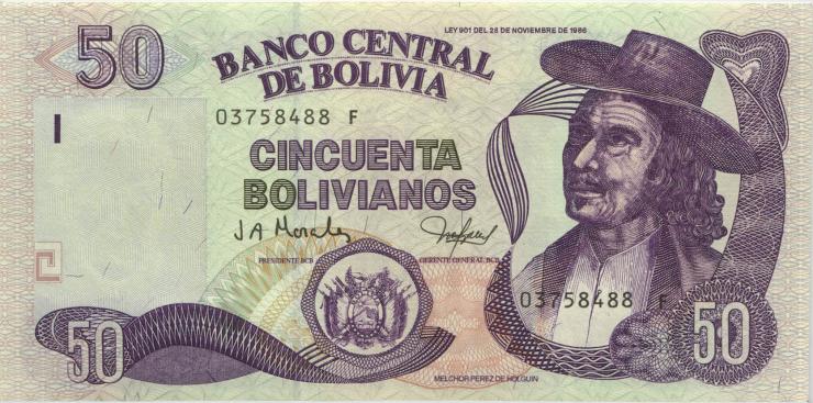 Bolivien / Bolivia P.225 50 Bolivianos (2001) Serie F (1) 