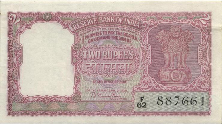 Indien / India P.028 2 Rupien (ca. 1949-57) (2) 