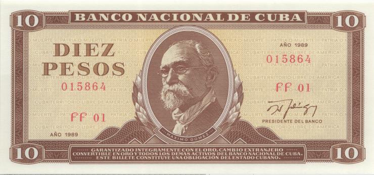Kuba / Cuba P.104d 10 Peso 1989 (1) 