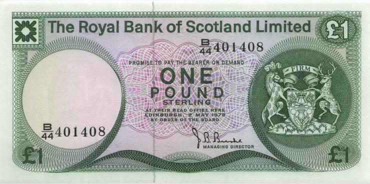 Schottland / Scotland P.336a 1 Pound 1978 (1) 