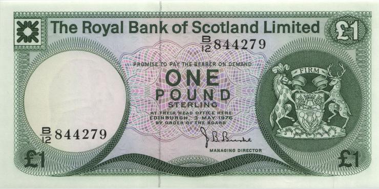 Schottland / Scotland P.336a 1 Pound 1976 (1) 
