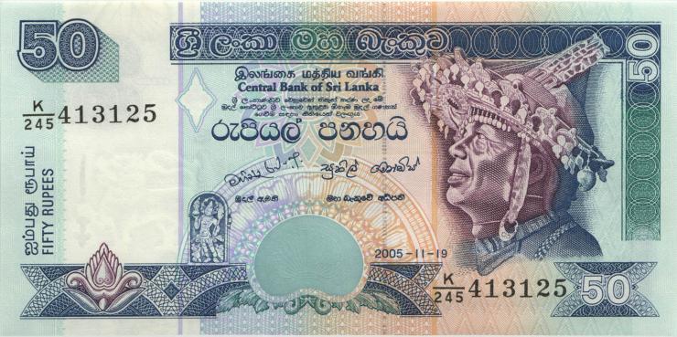 Sri Lanka P.110e 50 Rupien 2005 (1) 