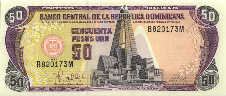 Dom. Republik/Dominican Republic P.155a 50 Pesos Oro 1997 (1) 