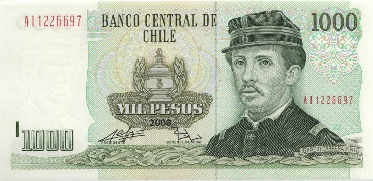 Chile P.154g 1000 Escudos 2008 (1) 