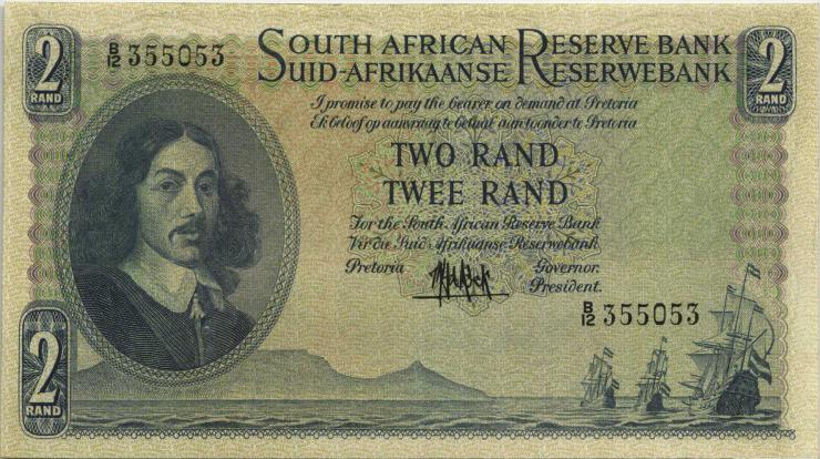 Südafrika / South Africa P.104a 2 Rand (1961) (2) 