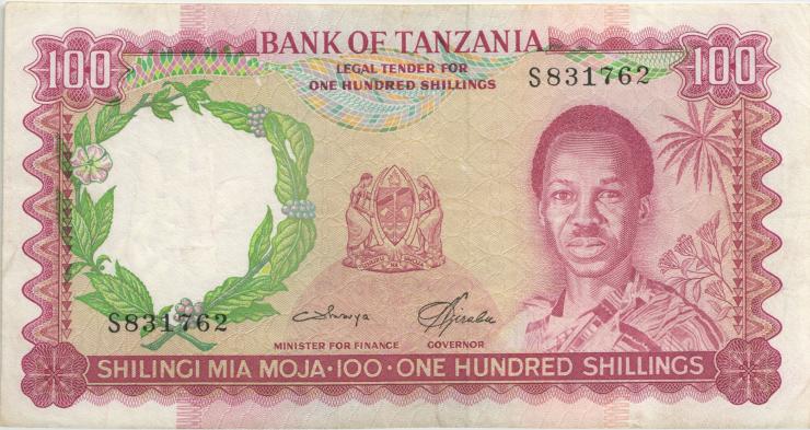 Tansania / Tanzania P.05b 100 Shillings (1966) (3) 