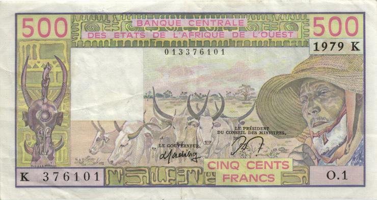 West-Afr.Staaten/West African States P.705Ka 500 Francs 1979 Senegal (3) 