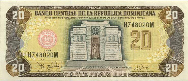 Dom. Republik/Dominican Republic P.154b 50 Pesos Oro 1998 (2) 
