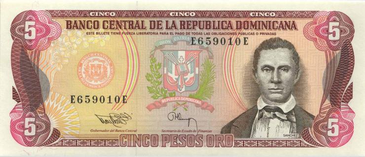 Dom. Republik/Dominican Republic P.143 5 Pesos Oro 1993 (1) 
