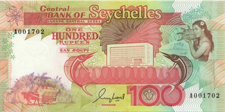 Seychellen / Seychelles P.35 100 Rupien (1989) A 001702 (1) 