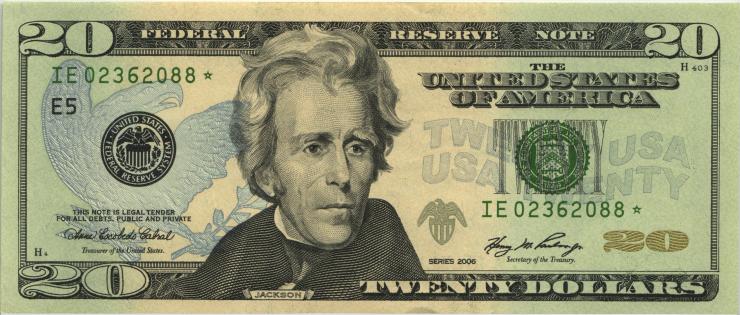 USA / United States P.526r 20 Dollars 2006 * Ersatznote (1-) 