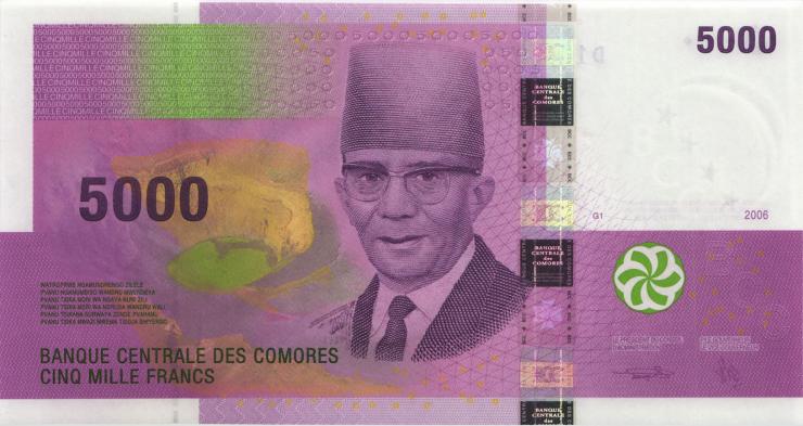Komoren / Comoros P.18b 5000 Francs 2006 (2015) (1) 