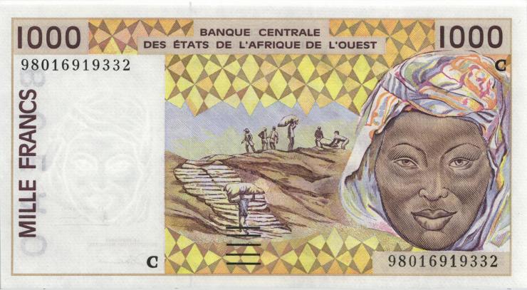 West-Afr.Staaten/West African States P.311Ci 1.000 Francs 1998 (1) 