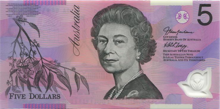 Australien / Australia P.57d 5 Dollars (2006) BA 06 Polymer (1) 1. prefix 