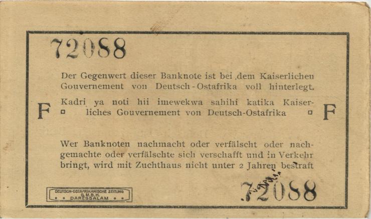 R.918c: 1 Rupie 1915 f U. Seidenschwarz (1-) 