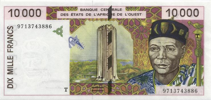 West-Afr.Staaten/West African States P.814Te 10.000 Francs 1997 (1) 
