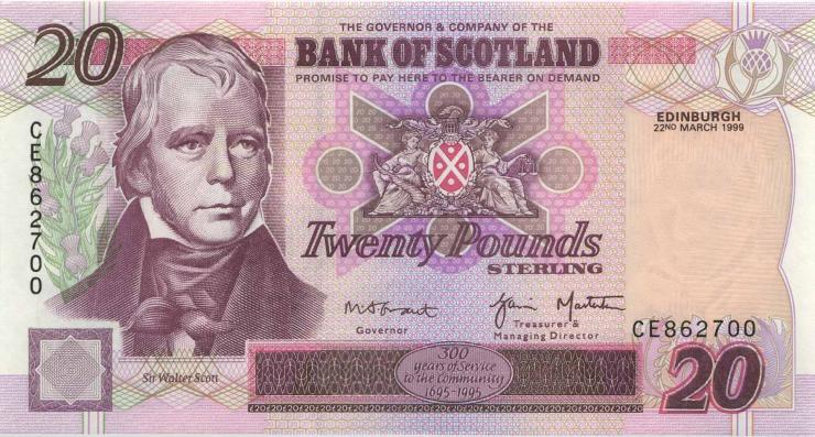 Schottland / Scotland P.121c 20 Pounds 1999 "Jubiläum" (1) 