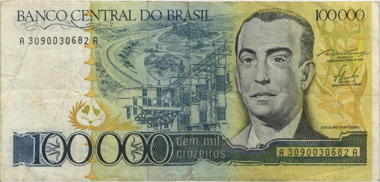 Brasilien / Brazil P.205 100.000 Cruzeiros (1985) (3) 