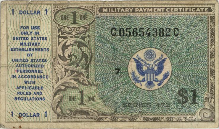 USA / United States P.M19 1 Dollar (1948) Serie 472 (4) 