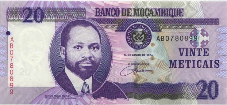 Mozambique P.143 20 Meticais 2006 (1) 