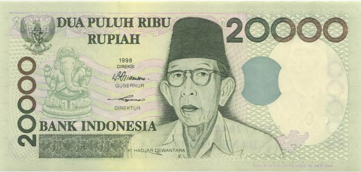 Indonesien / Indonesia P.138 20.000 Rupien 1998/2001 (1) 