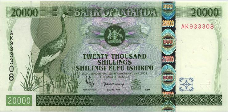 Uganda P.42 20.000 Shillings 1999 (1) 