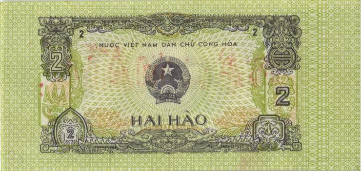 Vietnam / Viet Nam P.078s 2 Hao 1976  Specimen (1) 