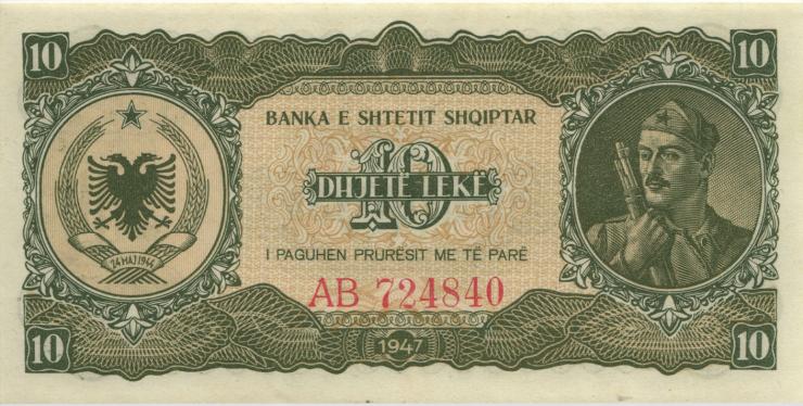 Albanien / Albania P.19 10 Leke 1947 (1) 
