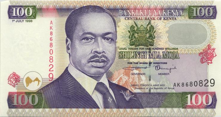 Kenia / Kenya P.37c 100 Shillingi 1998 (1) 