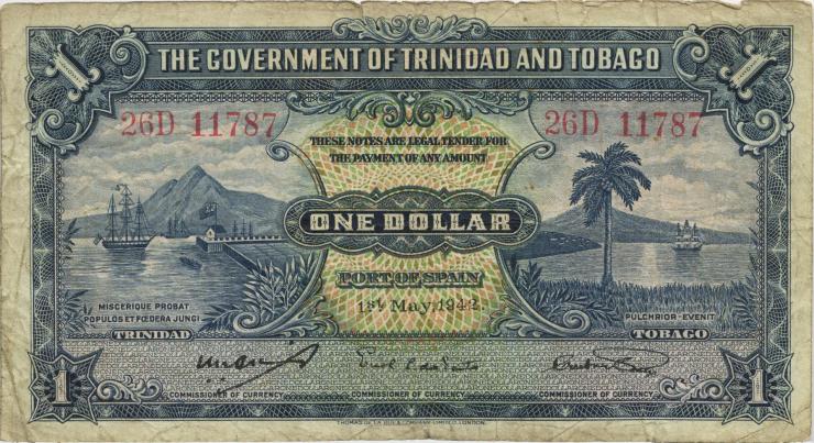 Trinidad & Tobago P.05c 1 Dollar 1.5.1943 (4) 