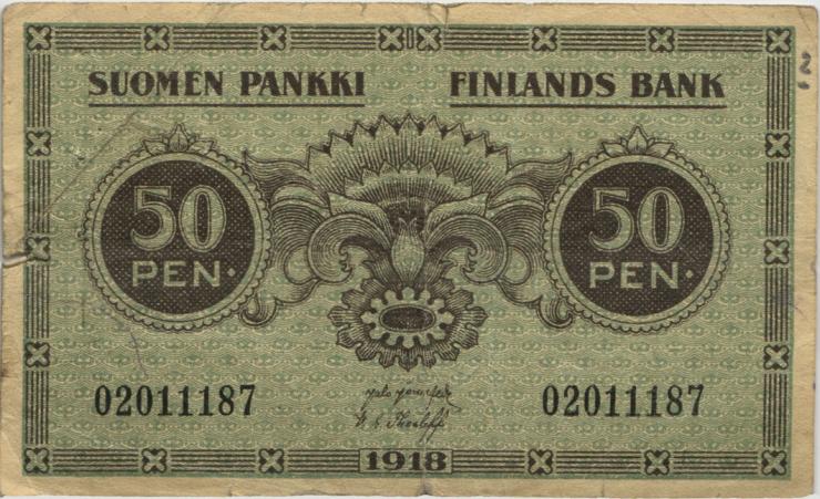 Finnland / Finland P.034 50 Pennia 1918 (4) 
