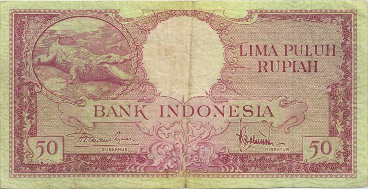 Indonesien / Indonesia P.050 50 Rupien (1957) (3) 