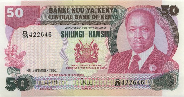 Kenia / Kenya P.22c 50 Shillingi 1986 (1/1-) 