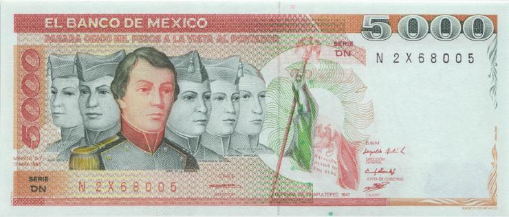 Mexiko / Mexico P.083a 5000 Pesos 13.5.1983 (1) 