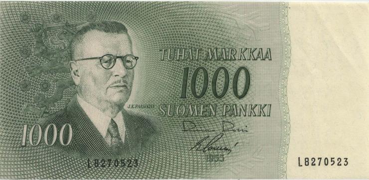 Finnland / Finland P.093 1000 Markkaa 1955 (2) 