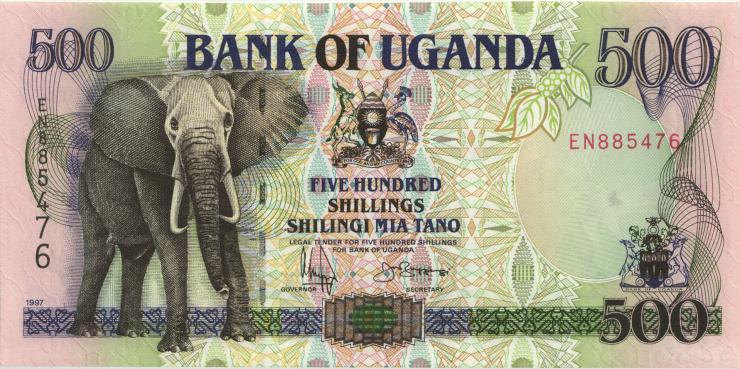 Uganda P.35b 500 Shillings 1997 (1) 