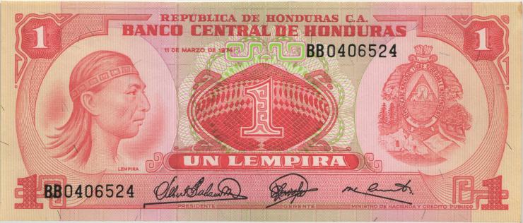 Honduras P.058 1 Lempira 1974 (1/1-) 