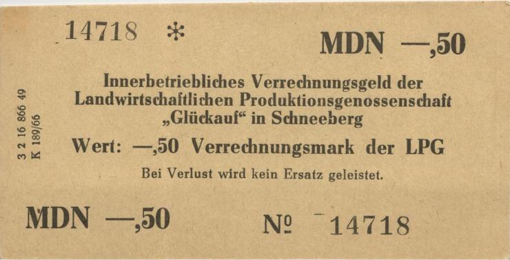 L.127a LPG Schneeberg "Glück auf" 0,50 MDN (1) 