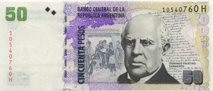 Argentinien / Argentina P.356 50 Pesos (2003-2013) (1) U.6 