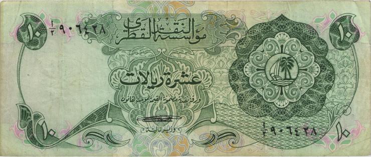 Qatar P.03 10 Riyals (1973) (3) 