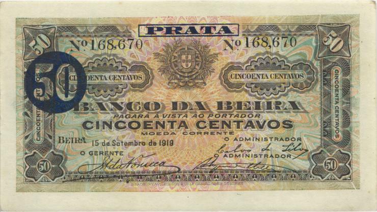 Mozambique P.R04a 50 Centavos 1919 PRATA (1/1-) 