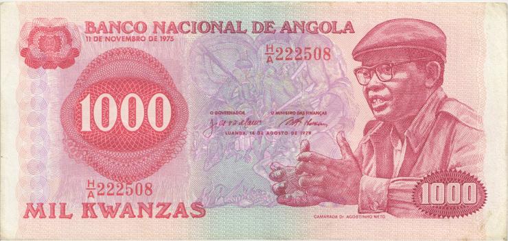 Angola P.113 1.000 Kwanzas 1976 (2) 