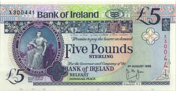 Nordirland / Northern Ireland P.074b 5 Pounds 1998 (1) 