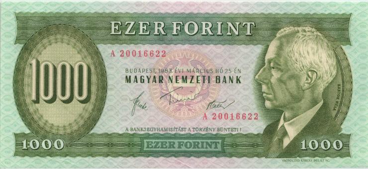 Ungarn / Hungary P.173a 1000 Forint 25.3.1983 (1) 