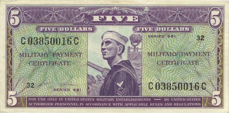 USA / United States P.M80 5 Dollar (1969) (3) 