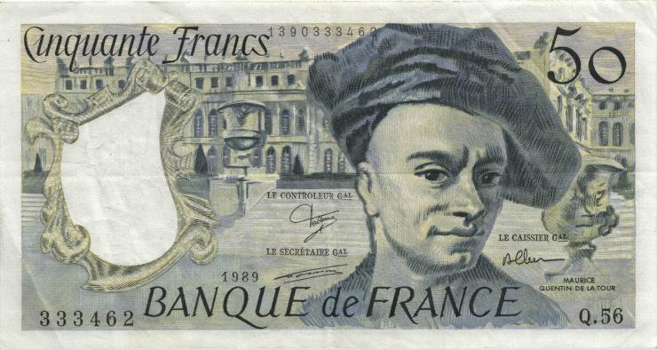 Frankreich / France P.152 50 Francs 1979-1992 (3+) 